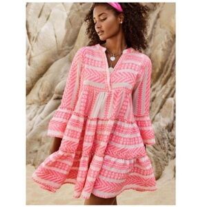 Anthropologie Devotion TWINS Ella Neon Pink Mini Dress Tunic